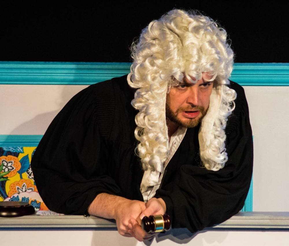 Performance of Treehouse's 'Courtroom Play: A Courtroom Play' at Pleasance Dome as part of Edinburgh Fringe on 17 August 2018 © Chantal Guevara