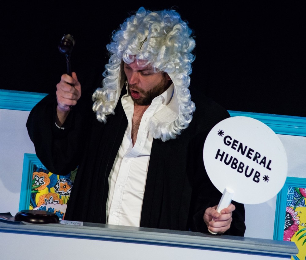 Performance of Treehouse's 'Courtroom Play: A Courtroom Play' at Pleasance Dome as part of Edinburgh Fringe on 17 August 2018 © Chantal Guevara