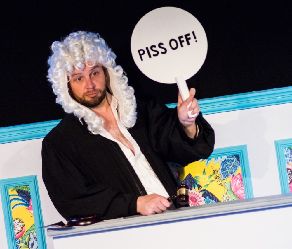 Performance of Treehouse's 'Courtroom Play: A Courtroom Play' at Pleasance Dome as part of Edinburgh Fringe on 17 August 2018 © Chantal Guevara